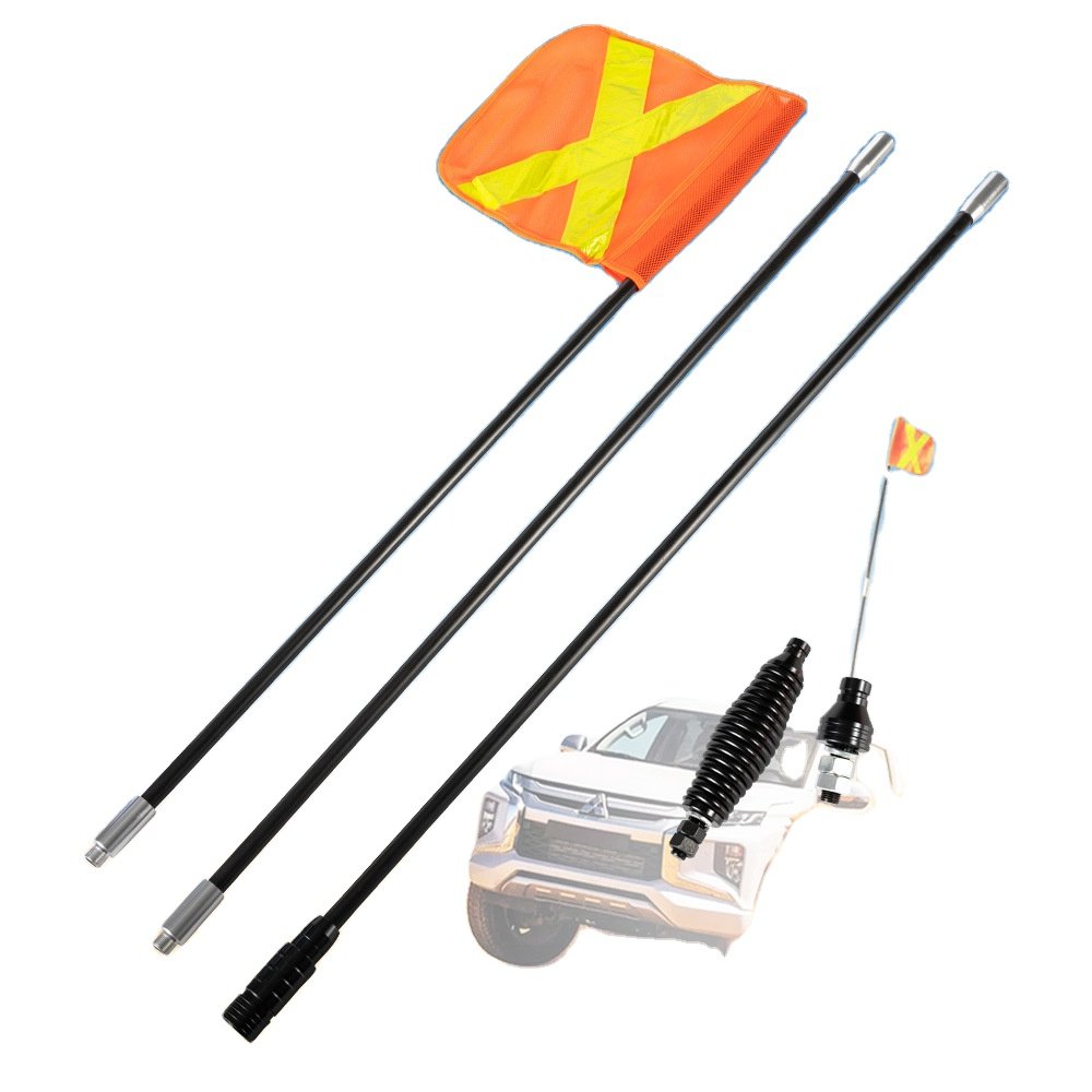 10ft 12ft Mining Vehicle Work Buggy Warning Safety Flag Buggy Whip Fiberglass Antenna Safety Flag